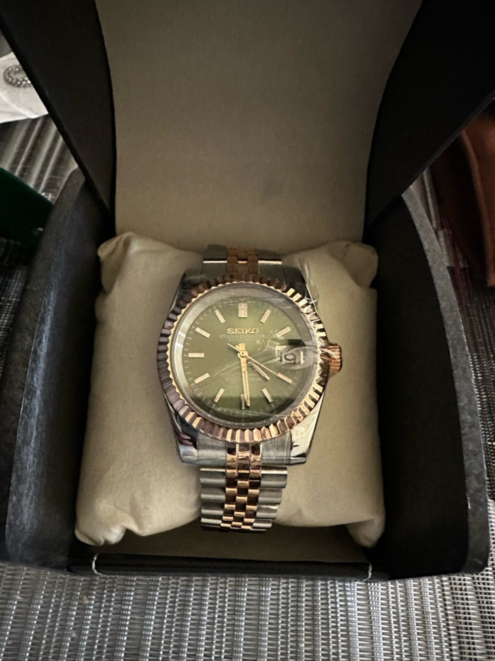 Seiko Mod Two Tone Gold Automatic Watch (Custom build 39mm)